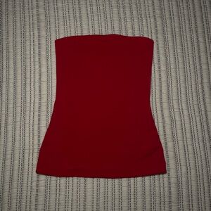 Red Strapless Top from Zara